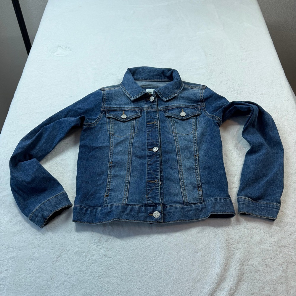 Mudd Denim Jacket Girls Size 16 Blue Good Classic Trucker Stretch Coat